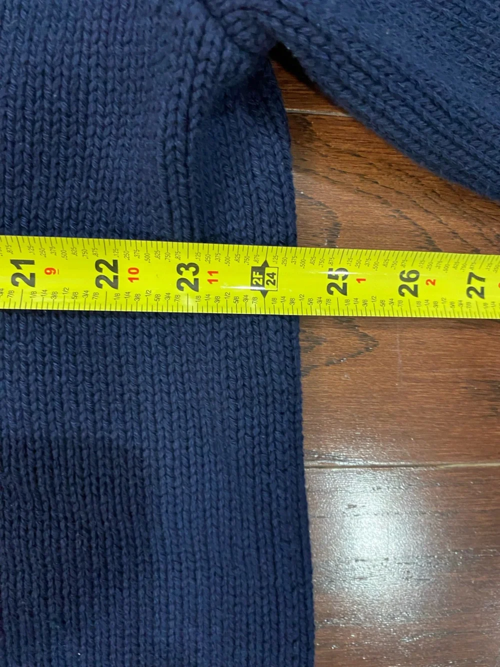 Vintage 90s J Crew Roll Neck 100% Wool Sweater Mens XL Navy Chunky Knit Pullover